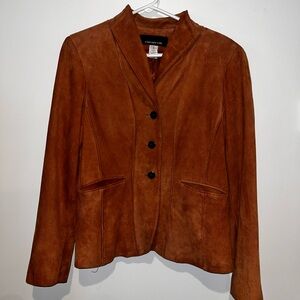 Jones New York Brown Suede Blazer